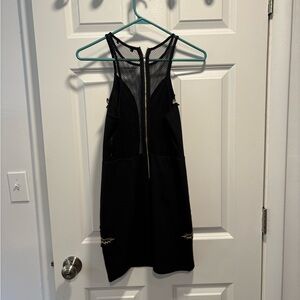 Forever 21 Black Mesh Backless Dress
